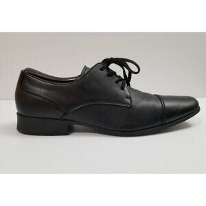 Calvin Klein Men's Dress Shoes Size 9 Manmade Leather Oxford Bachman Black EUC